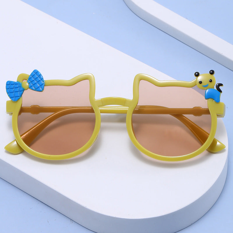 Venta al por mayor PC Cute Cat Bow Knot Kids Gafas de sol